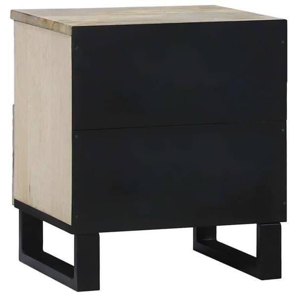 Natskab - EKSKLUSIV HUS - Sæt af 2 - Hvid - Massiv akacie - 40x33x46 cm Vit