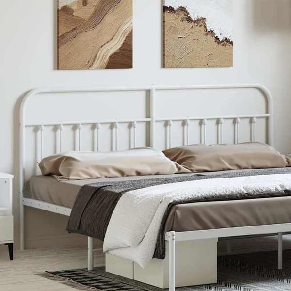 Maison Exclusive - Erstatnings hovedgærde i hvid metal 193 cm Vit