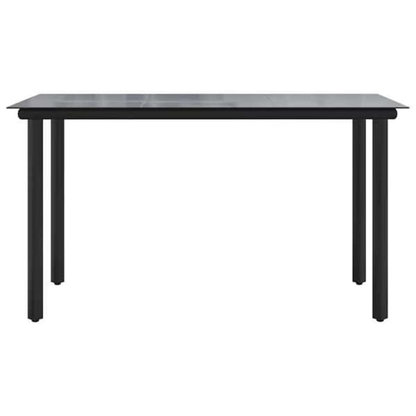 Havemøbel - EKSKLUSIV HUS - 200x100x74 cm - Sort - Stål - Tempereret glas Svart