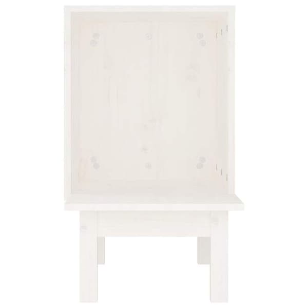 Kattemiljø - EKSKLUSIVT HUS - 60x36x60 cm - Massivt fyrretræ - Hvid - Rektangulær Vit