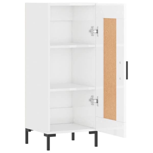 Maison Exclusive - Hvid glans buffet 34,5x34x90 cm Ingeniørtræ Vit
