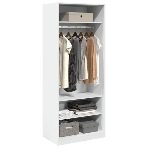 Maison Exclusive - Vit garderob 80x50x200 cm ingenjörsträ