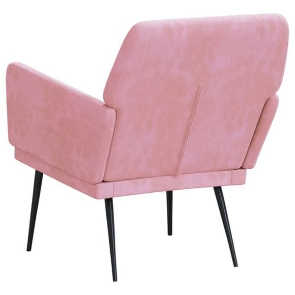 Maison Exclusive - Vaaleanpunainen nojatuoli 62x79x79 cm sametti