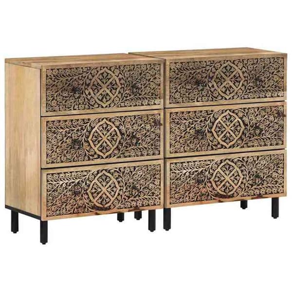 Maison Exclusive - Side skabe 2 stk 60x33x75 cm massiv mangotræ