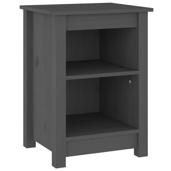 Maison Exclusive - Natbord Grå 40x35x55 cm Solid fyrretræ Grå