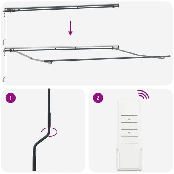 Maison Exclusive - Fällbart tak i ljusgrått och vitt 450 × 350 cm