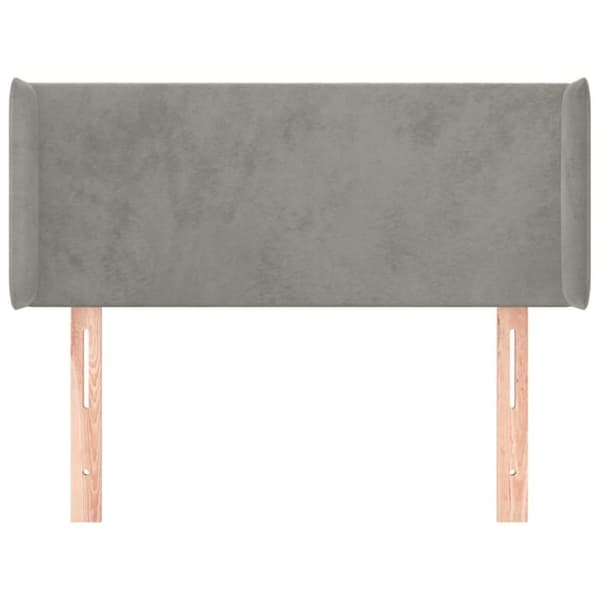 Maison Exclusive - Hovedgærde med ører Lys grå 83x16x78/88 cm Velour Ljusgrått