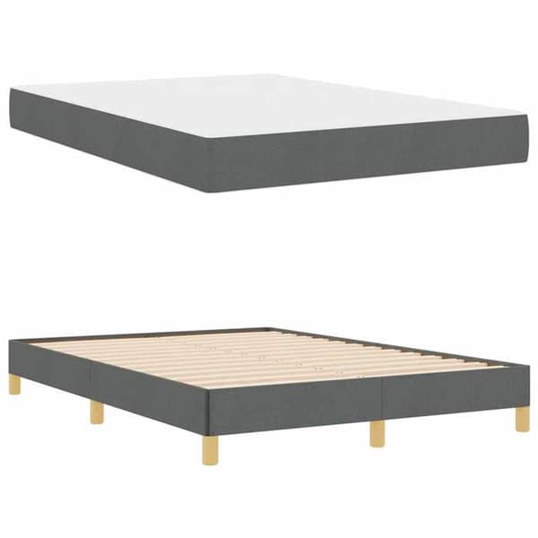 Maison Exclusive - Jousipatja tummanharmaalla 160 x 200 cm kankaalla Mörkgrå