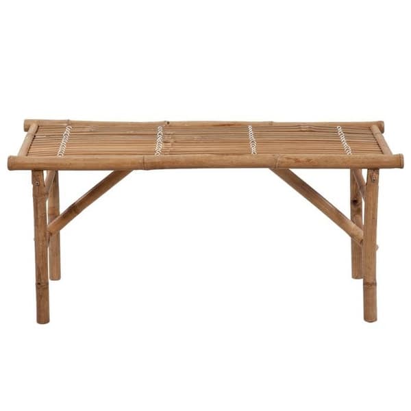 Havemøbel - EKSKLUSIV HUS - 118 cm Bambus - Sammenklappelig - Vandtæt pude - Brun