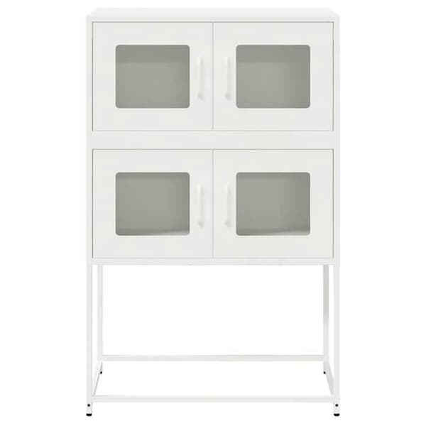 Maison Exclusive - Valkoinen buffet 68x39x107 cm terästä