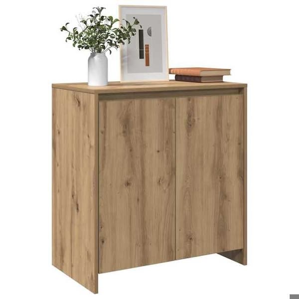 Maison Exclusive - Buffet i egetræ, håndlavet 70x41x75 cm, ingeniørtræ