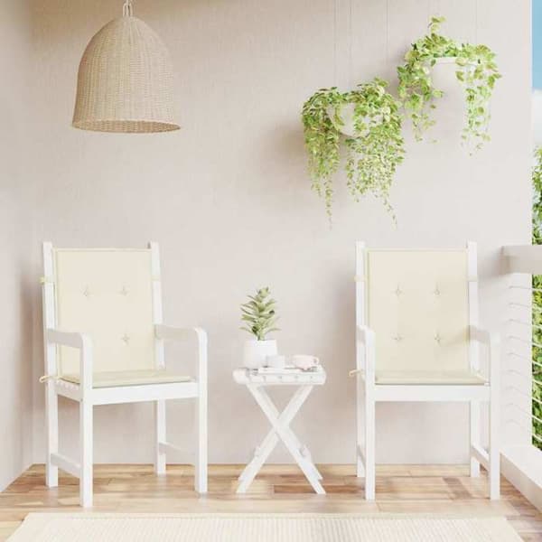 Maison Exclusive - Trädgårdsstolskuddar 2 st Kräm 100 x 50 x 3 cm Grädde