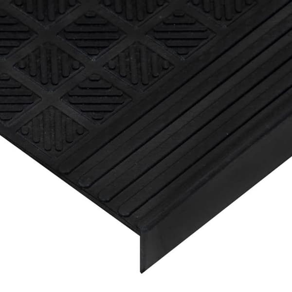 Maison Exclusive - Trappsteg 5 st 25x75 cm gummi Svart