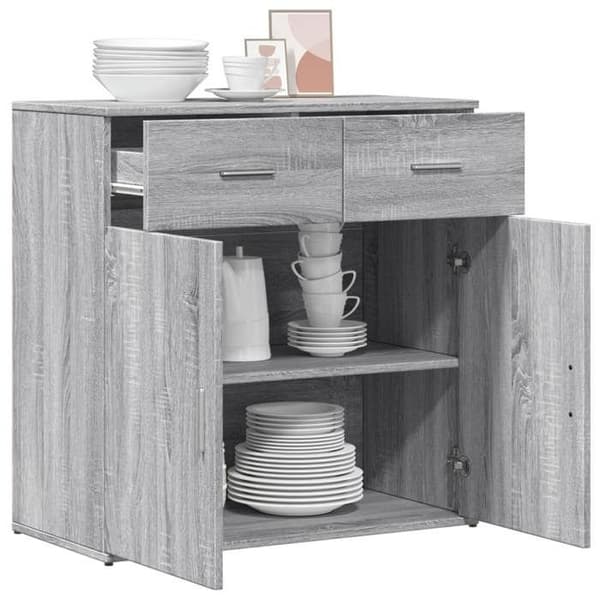 Maison Exclusive - Buffé Sonoma Grå 79x38x80 cm Ingenjörsträ