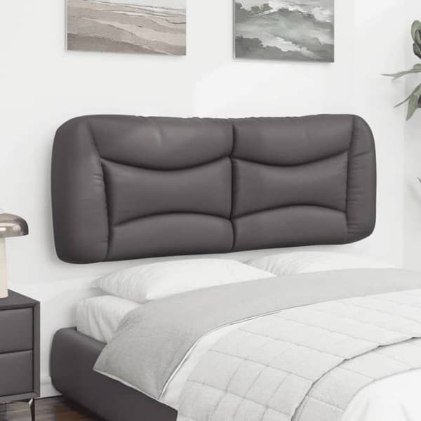 Maison Exclusive - Hvar harmaa 140 cm sängynpäätytyyny keinonahkaa Grå
