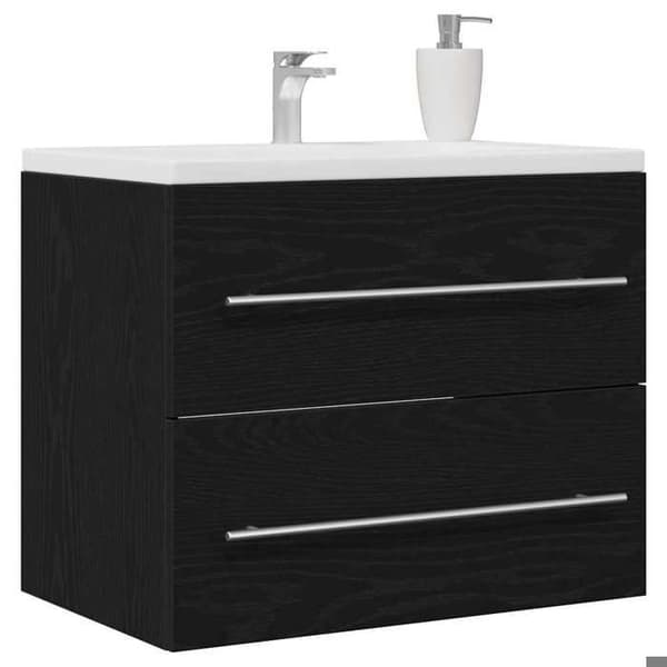 Maison Exclusive - Badeværelses underskab i sort eg 60x38,5x48 cm
