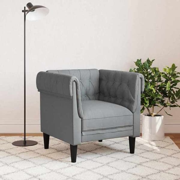 Maison Exclusive - Vaaleanharmaa sohva 78,5 x 74,5 x 74,5 cm Polyesteri