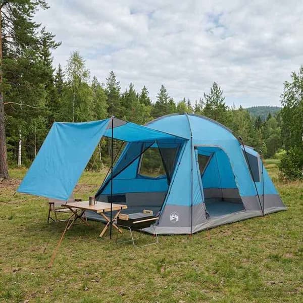 Maison Exclusive - Telt Hytte 8 personer Blå Polyester og Stål