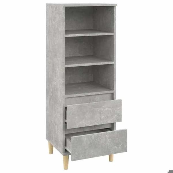 Maison Exclusive - Buffé hög Grå betong 40x36x110 cm Ingenjörsträ