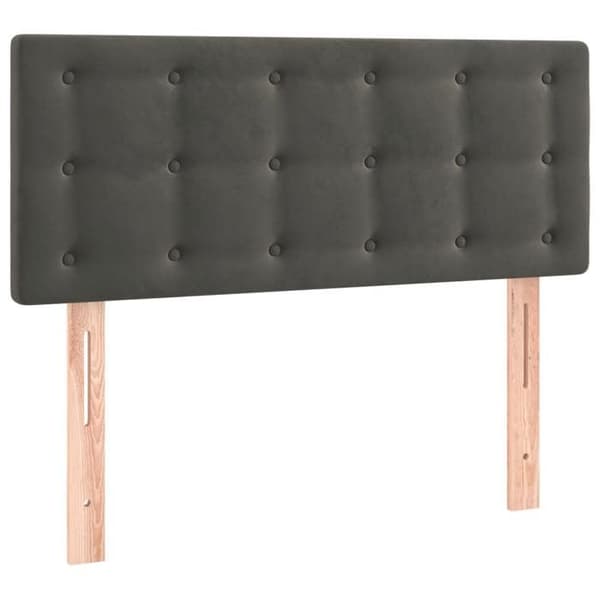 Maison Exclusive - LED Hovedgærde Mørkegrå 80x5x78/88 cm Velour Mörkgrå