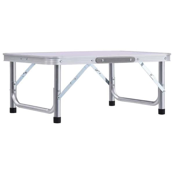 Maison Exclusive - Fällbord för camping Vit Aluminium 60x45 cm Vit