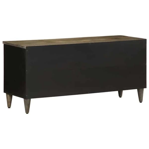Maison Exclusive - Musta TV-taso 100x33x46 cm mangopuusta