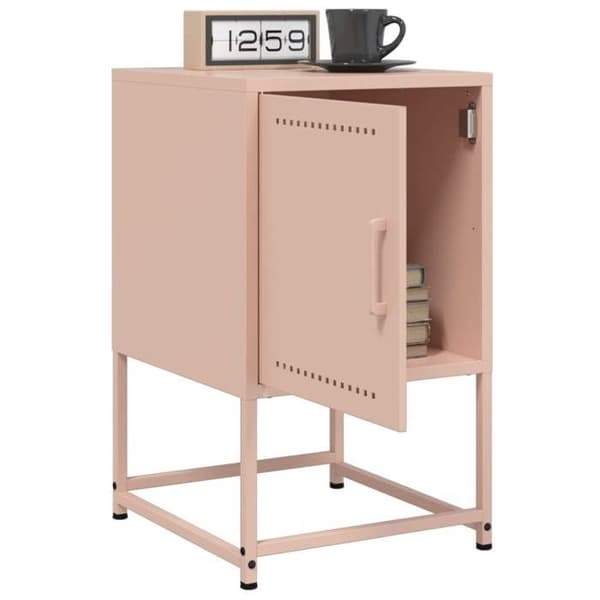 Maison Exclusive - Sängbord rosa 36x39x60,5 cm stål