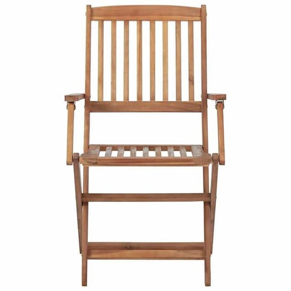 Maison Exclusive - Fällbara trädgårdsstolar set om 6 med kuddar Akaciaträ