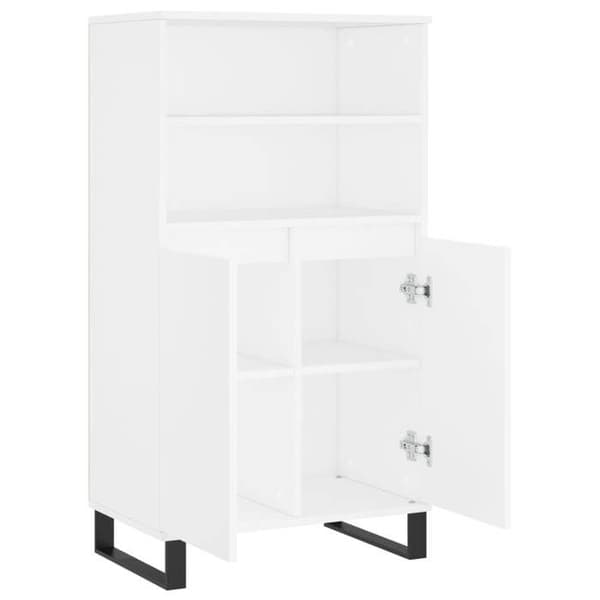 Maison Exclusive - Buffé hög Vit 60x36x110 cm Ingenjörsträ