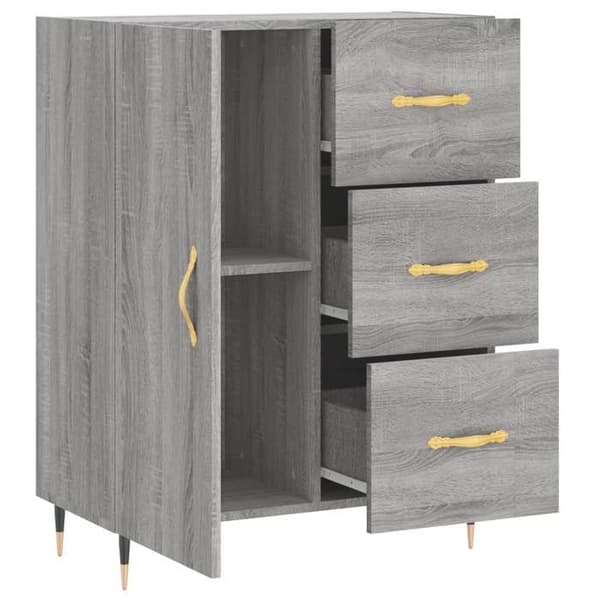 Maison Exclusive - Buffé Sonoma Grå 69,5x34x90 cm Ingenjörsträ