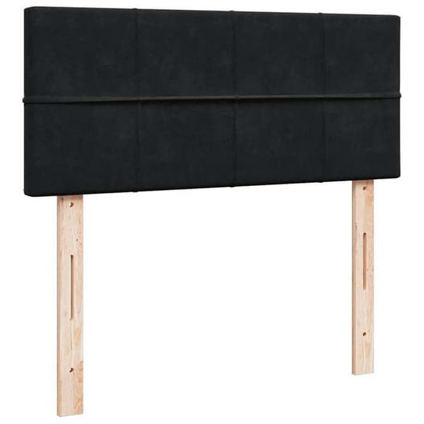 Maison Exclusive - Seng med lameller og sort madras 120x190 cm fløjl