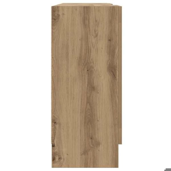 Maison Exclusive - Buffet i egetræ, håndlavet 120x30,5x70 cm i ingeniørtræ