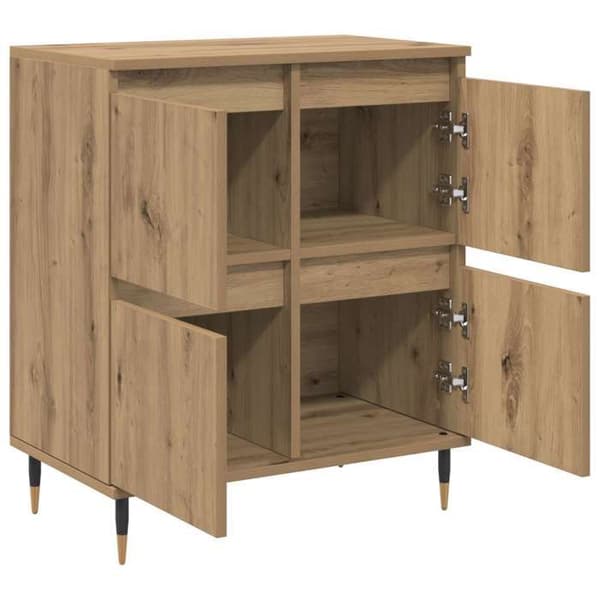 Buffet - EKSKLUSIVT HUS - Håndlavet eg - 60x35x70 cm - Spånplader - Stort opbevaring Ek