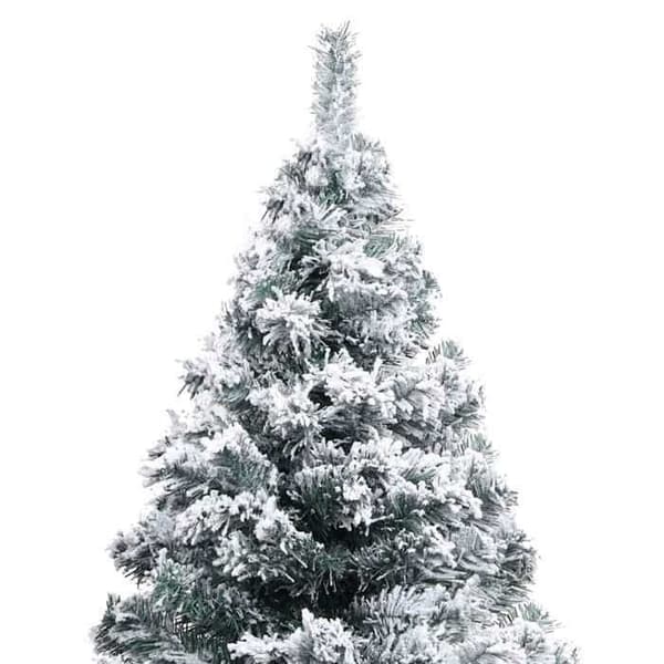 Maison Exclusive - Konstgjord julgran med snöflockad grön 150 cm PVC