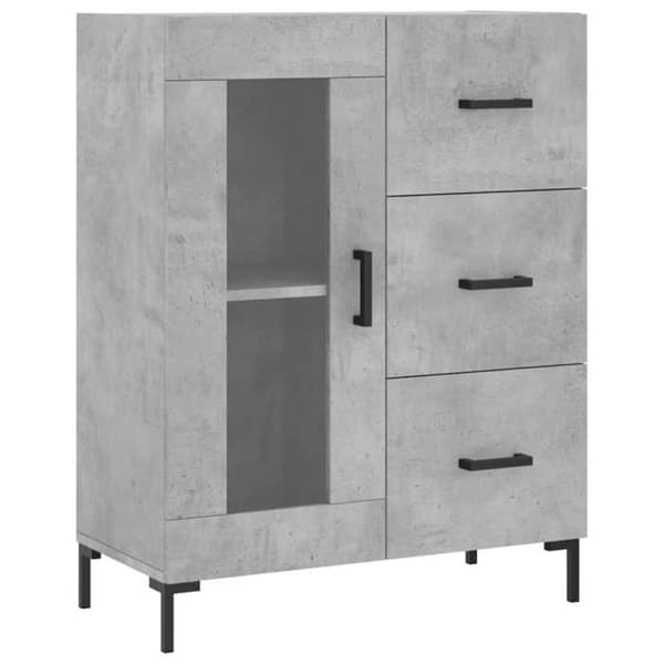 Maison Exclusive - Buffet grå beton 69,5x34x90 cm ingeniørtræ