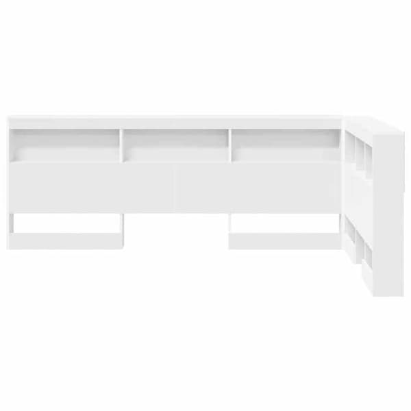 Maison Exclusive - Opbevaringshovedgærde Hvid 120 cm Ingeniørtræ