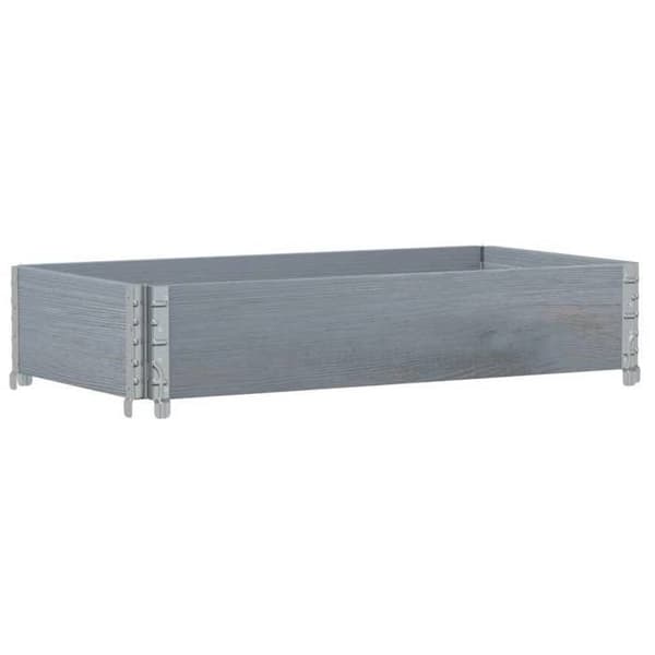 Maison Exclusive - Grå blomlåda 100x50 cm av massivt furu