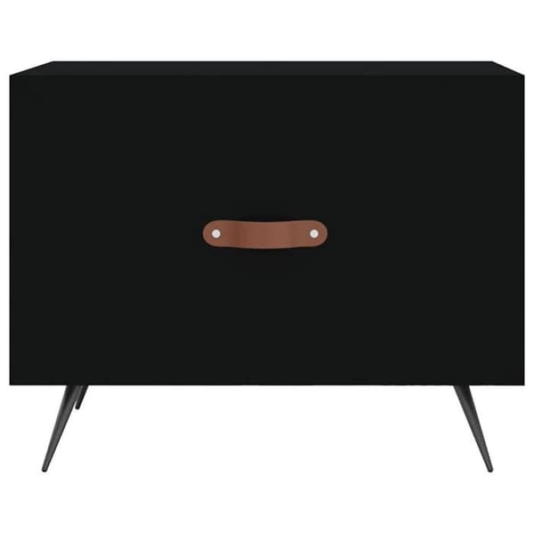 Bord - EKSKLUSIV HUS - 50x50x40 cm - Sort - Ingeniørtræ - Jernben Svart