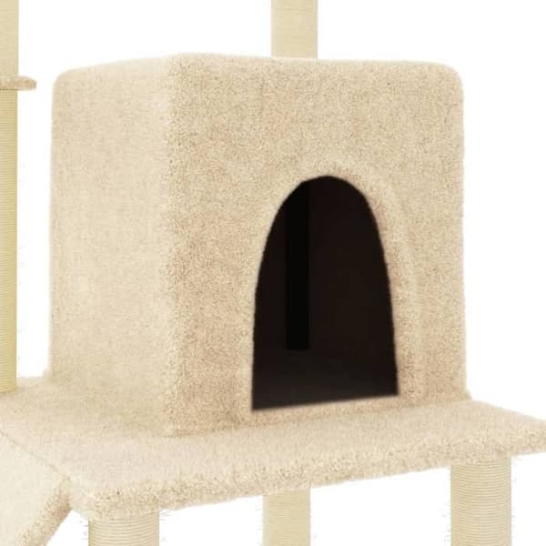 Maison Exclusive - Kattekradse med sisal i creme 96,5 cm Grädde