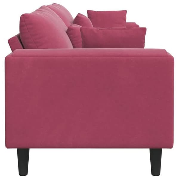 Maison Exclusive - Soffa Bordeaux 250 x 77 x 76 cm Sammet Bordeaux