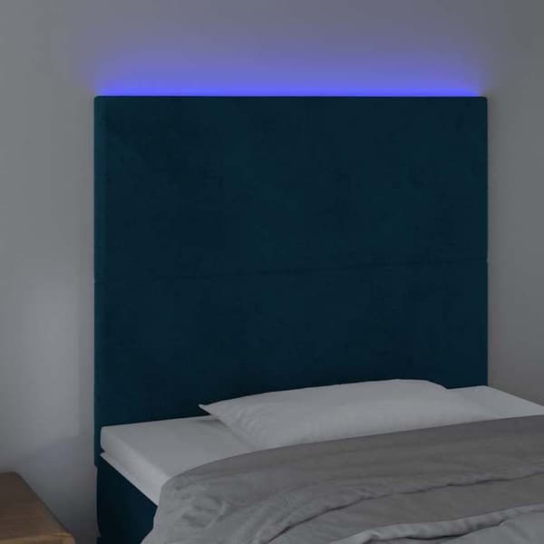 Maison Exclusive - Tummansininen LED-pääty 90x5x118/128 cm Sametti Mörkblå