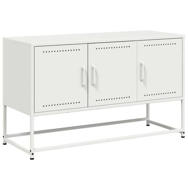 Maison Exclusive - TV-möbel vit 100,5x39x60,5 cm stål