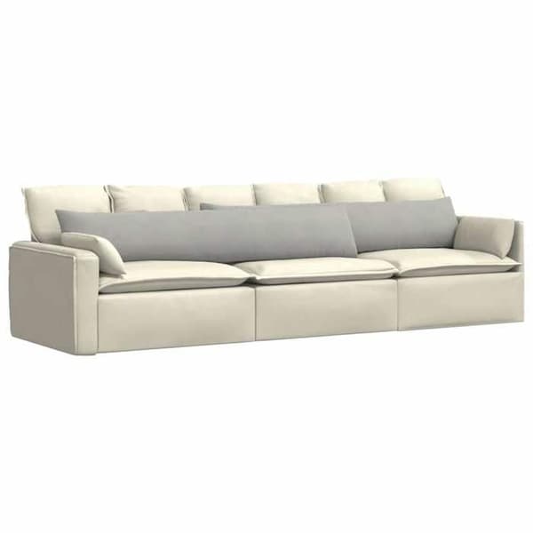 Soffkuddar - EXKLUSIVT HEM - 2 stycken - Ljusgrått tyg - 200 x 40 cm - Polyesterfyllning Ljusgrått
