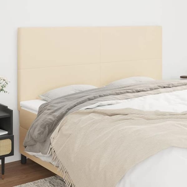 Maison Exclusive - Sänggavel Crème 180x5x118/128 cm Tyg Grädde