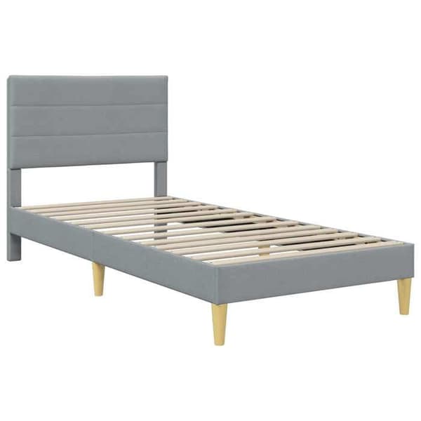 Maison Exclusive - Sängram Ljusgrå 90 x 200 cm Polyester Ljusgrått