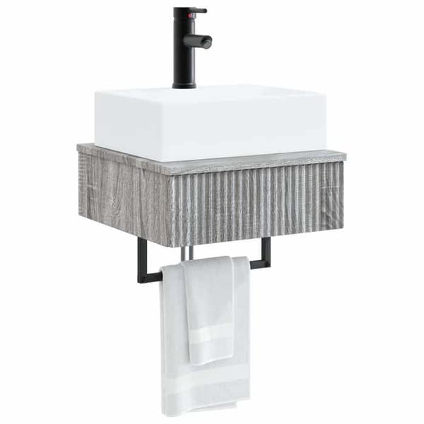 Maison Exclusive - Sonoma harmaa seinäpesuallas 40 x 41 x 39 cm