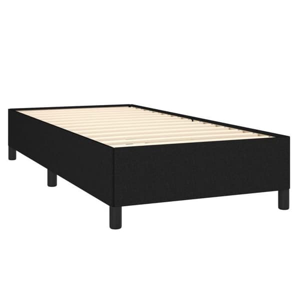 Maison Exclusive - Seng med lamelbund og madras Sort 90x200 cm Stof