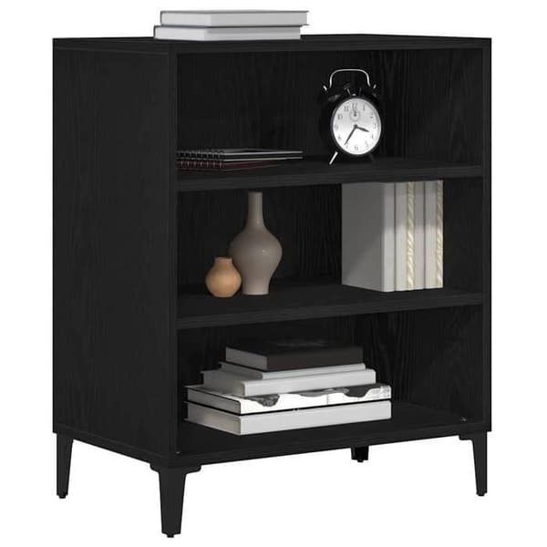 Maison Exclusive - Buffet Sort egetræ 57 x 35 x 70 cm Ingeniørtræ svart ek