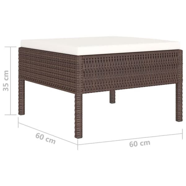 Maison Exclusive - Trädgårdsmöbler 4 delar med kuddar Flätad resin Brun