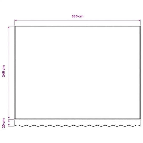 Maison Exclusive - Ersättningstyg för grå markis 350x250 cm polyester antracit